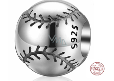Charm Sterlingové stříbro 925 Miluji Baseball Texas Rangers míč, korálek na náramek sport