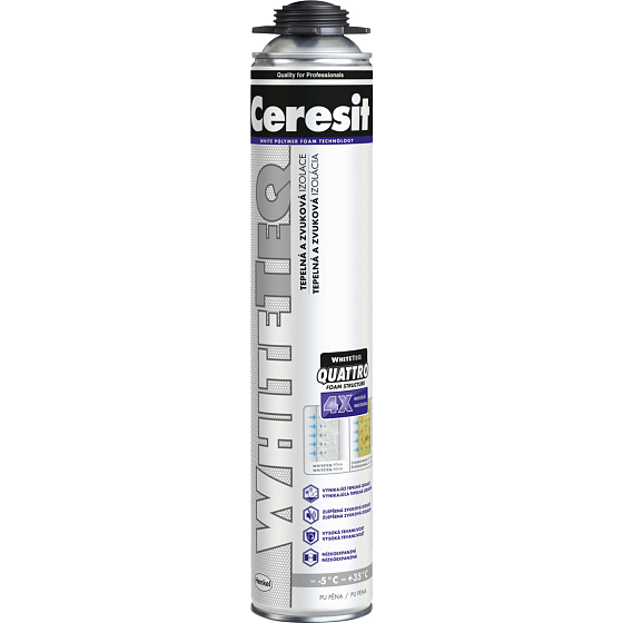 Ceresit White Teq pistoletowa montażowa pianka PU, 750 ml