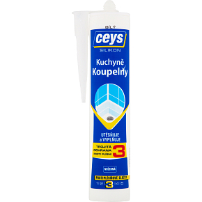 Ceys Kuchyně a koupelny silikon, biały, 280 ml