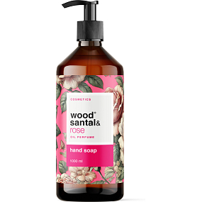 Wood Santal & Rose płynne mydło do rąk 1 l, dozownik