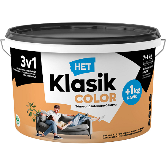 Het Klasik Color farba do malowania, 0737 pomarańczowy, 7+1 kg