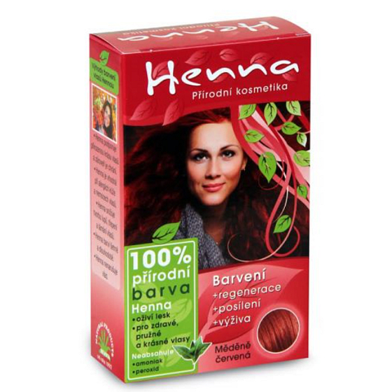 Henna Naturalna farba do włosów Miedziano-czerwona 123 proszek 33 g