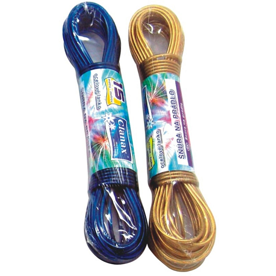 Clanax Linka do prania stalowa linka 15 m 1 sztuka