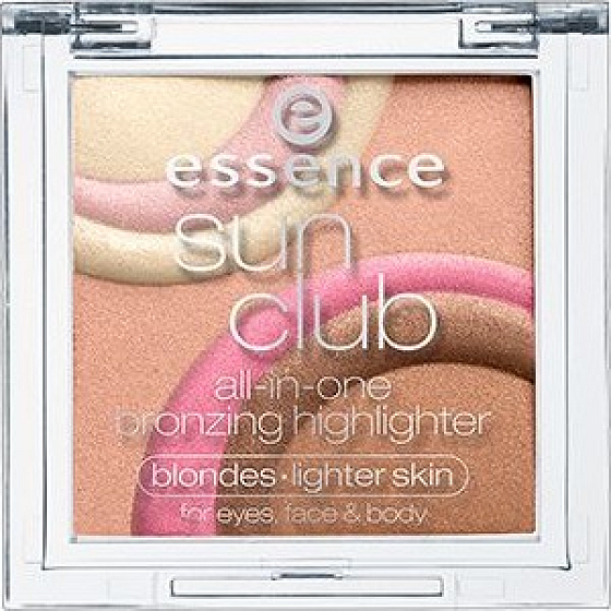 Essence Sun Club All-In-One Blondes bronzový rozjasňovač 01 Sun Light 9 g