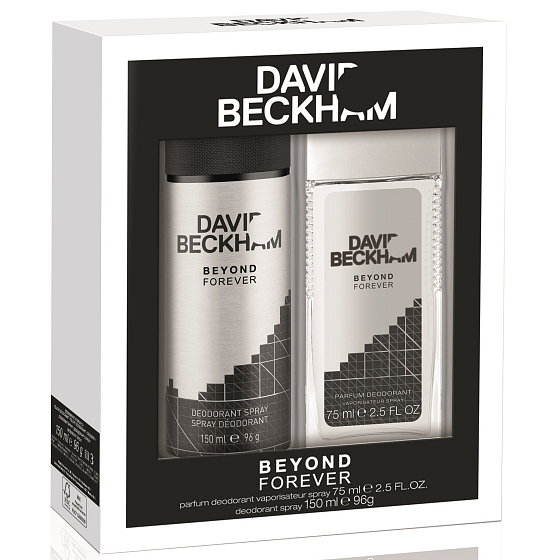 David Beckham Beyond Forever parfémovaný deodorant sklo pro muže 75 ml + deodorant sprej 150 ml, kosmetická sada