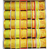 Ditipo Wstążka materiałowa z drucikiem żółta z kwiatami 2 m x 40 mm