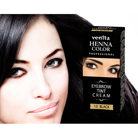Venita Henna Profesional krémová barva na obočí Black 15 ml