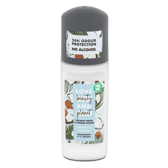 Love Beauty & Planet Kokosová voda a květiny Mimózy Refreshing deodorant roll-on 50 ml