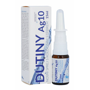 Nelfarma Dutiny Ag10 nosní sprej s koloidním stříbrem 15 ml