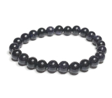 Goldstone niebieski Awenturyn bransoletka elastyczna, kuleczka 8 mm / 16 - 17 cm, kamień ambicji