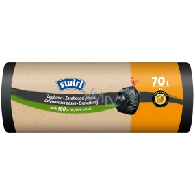 Melitta Swirl worki na śmieci zaciągane extra mocne 70 litrów, 56 x 86 cm, 36 µ, 8 szt.