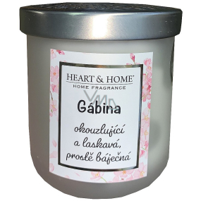 Heart & Home Świecąca świeca sojowa o zapachu Gábina 110 g