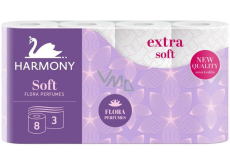 Harmony Soft Flora papier toaletowy perfumowany 3 warstwowy 8 szt.