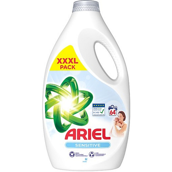 Ariel Sensitive Skin płynny żel do prania do delikatnych i dziecięcych ubrań 64 dawek 3,2 l