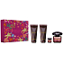 Versace Crystal Noir toaletní voda 90 ml + tělové mléko 100 ml + sprchový gel 100 ml + toaletní voda 5 ml miniatura, dárková sada pro ženy