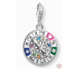 Charm Srebrna 925 Kolo osudu - Wieczny krąg życia, humbrowy zapięcie zawieszka na bransoletkę symbol