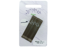 Zemánek Sponky, pérka do vlasů hnědé 50 mm 12 kusů