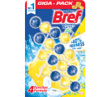 Bref Power Aktiv WC blok Cytryna, tuhý WC blok, 4 × 50 g