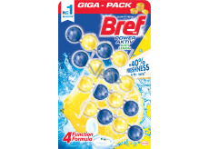 Bref Power Aktiv WC blok Cytryna, tuhý WC blok, 4 × 50 g