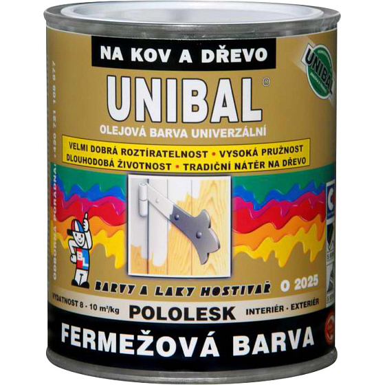 UNIBAL O2025 farba olejna do drewna i metalu samoprzygotowująca, 8440 czerwonobrązowa, 1 kg