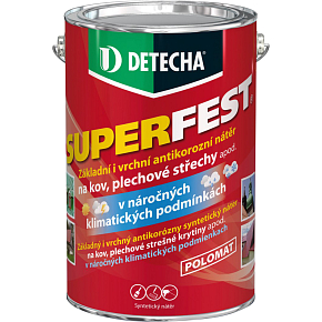 Detecha Superfest podkład i wierzchnia farba na metal, czerwonobrązowa, 5 kg