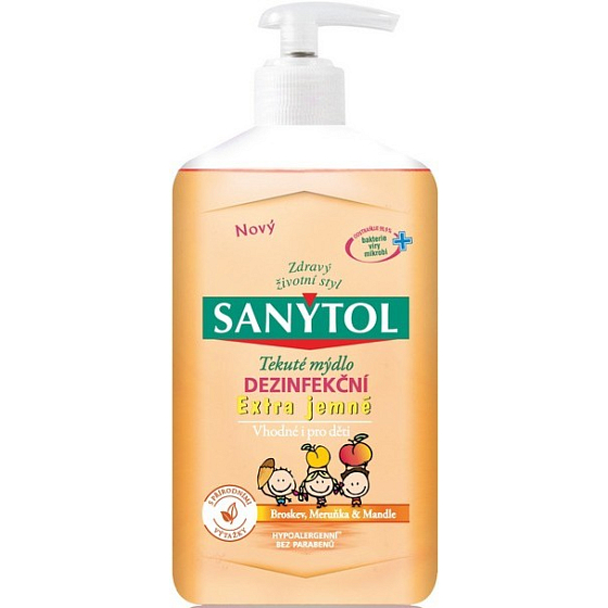 Sanytol Extra jemné dezinfekční mýdlo na ruce vhodné pro děti 250 ml s dávkovačem