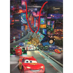 Ditipo Dárková papírová taška 32,5 x 13,5 x 26,3 cm Disney Cars McQueen závody