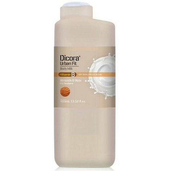 Dicora Urban Fit Witamina B Migdały & Orzechy mleko do ciała do suchej skóry 400 ml