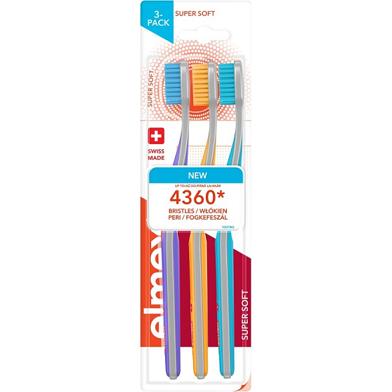 Elmex Swiss Made Super Soft 3-pack bardzo miękka szczoteczka do zębów 3 sztuki