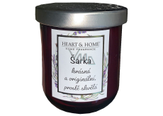 Heart & Home Słodkie ciasto z sojowym woskiem zapachowa świeca z nazwą Śliwka 110 g