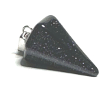Goldstone niebieski Awenturyn wahadło 2,2 cm, kamień ambicji
