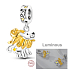 Zawieszka ze srebra próby 925 Luminozní - Znak zodiaku Lew, element do bransoletki