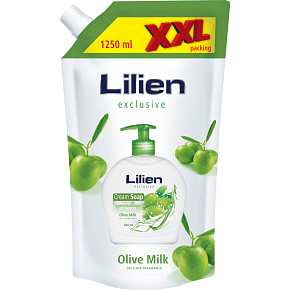 Lilien Olive Milk płynne mydło, uzupełniające opakowanie, XXL opakowanie, 1250 ml