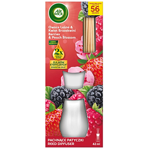 Air Wick dyfuzor zapachowy z patyczkami zapachowymi Owoce leśne & Kwiat brzoskwini, 42 ml