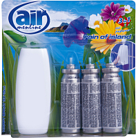 Air Menline Rain of Island odświeżacz powietrza urządzenie i wkład 3× 15 ml