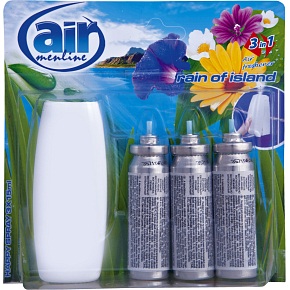 Air Menline Rain of Island odświeżacz powietrza urządzenie i wkład 3× 15 ml