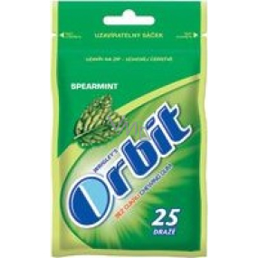 Wrigleys Orbit Spearmint žvýkačky bez cukru sáček dražé 25 kusů 35 g Wrigleys Orbit Spearmint žvýkačky bez cukru sáček dražé 25 kusů 35 g