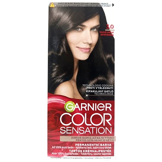 Garnier Color Sensation farba do włosów 3.0 Ciemny brąz