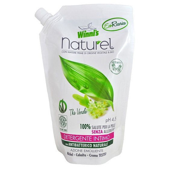 Winnis Naturel Intimo The Verde tekuté mýdlo náhradní náplň 500 ml