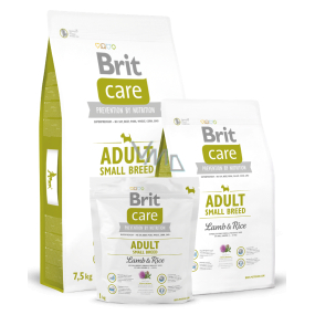 Brit Care Adult Jehněčí + rýže pro dospělé psy malých a trpasličích plemen 1-10 kg, 7,5 kg, Hypoalergenní kompletní krmivo