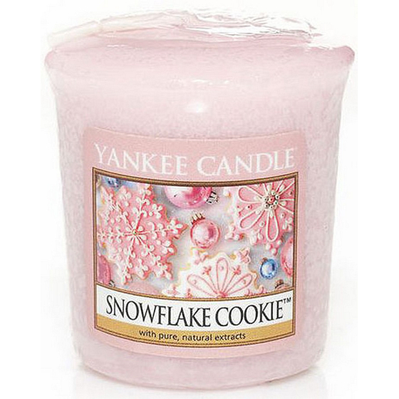 Yankee Candle Snowflake Cookie - Cukrová vločka vonná svíčka votivní 49 g