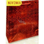 Nekupto Torebka prezentowa hologram 32 x 26 x 13 cm Czerwona 121 30 THL