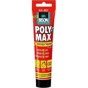 Bison Poly Max Express White szybkoschnący uniwersalny klej montażowy Biały 165 g