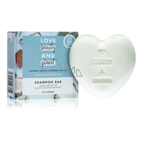 Love Beauty & Planet Kokosová voda a květiny Mimózy tuhý šampon pro objem vlasů 90 g