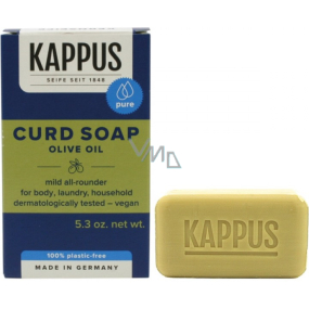 Kappus Kernseife Oliva uniwersalne twarde mydło naturalne wyprodukowane z naturalnych substancji 150 g