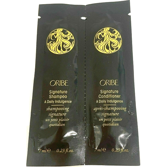 Oribe Signature šampon a kondicionér pro všechny typy vlasů 2 x 7 ml, duopack
