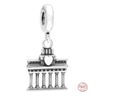 Zawieszka ze srebra próby 925 Berlin, Brama Brandenburska, charms do bransoletki podróżniczej
