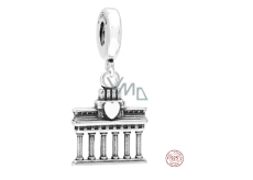 Zawieszka ze srebra próby 925 Berlin, Brama Brandenburska, charms do bransoletki podróżniczej