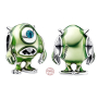 Charm Srebrna 925 Disney Pixar Przyszłość s.r.o., Mike Wazowski, koralik na bransoletki