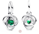 Charm Srebrny 925 Zielony krąg zwycięstwa maj, zawieszka na bransoletkę symbol